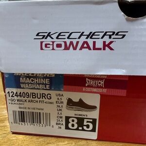 Skechers Burgundy Go Walk Arch Fit Shoes